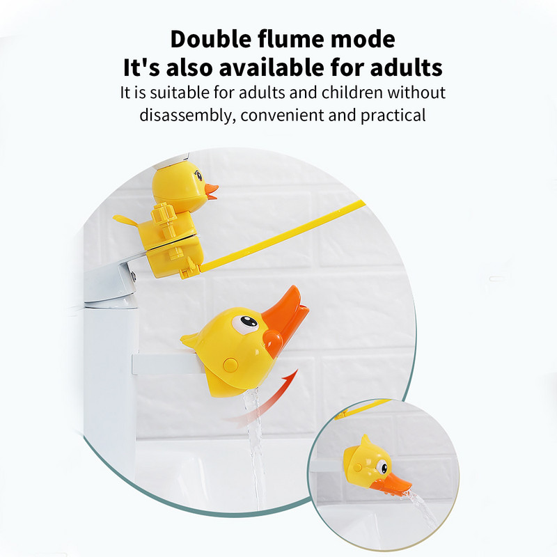 2PCS Детски удължител за кран Удължители за животни Силиконови удължители за кранове Предотвратяване на пръскане Удължител за миене на ръце за деца Удължител за дръжка на мивка