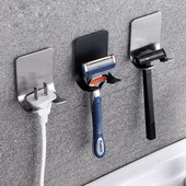 Стойка за мъжка самобръсначка от неръждаема стомана 304 Държач за бръснач Самозалепваща се кука за старомодна ръчна самобръсначка без пробиване