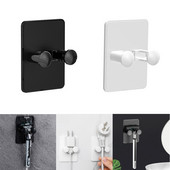 1PC Кука за държач за самобръсначка Стенен мъжки държач за бръснач Кука за рафт Кука за съхранение на бръснач Поставка за съхранение на бръснач Организатор за баня Закачалка