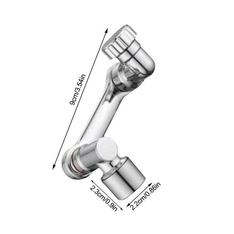 1080-градусов универсален кран аератор Защитен от пръски Въртящ се водоспестяващ пластмасов кран Спрей глава Адаптер за удължител за мивка