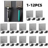 2/4/8/12бр. Държач за бръснач от неръждаема стомана Мъжка самобръсначка Стойка за бръснач Рафт Поставка за бръснене Самобръсначка Кука за баня Организатор