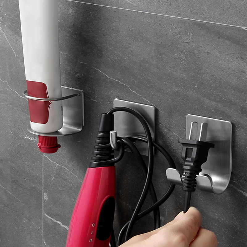 2/4/8/12бр. Държач за бръснач от неръждаема стомана Мъжка самобръсначка Стойка за бръснач Рафт Поставка за бръснене Самобръсначка Кука за баня Организатор