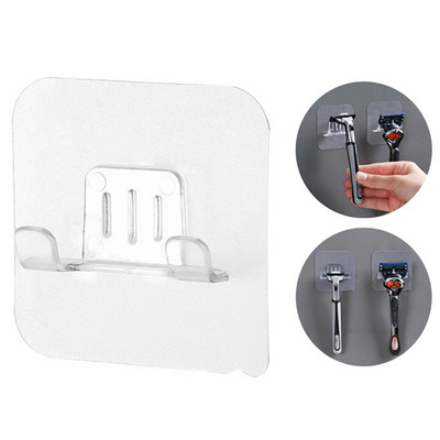 Ūso formos plastikinis skustuvo laikiklis Vonios kambarys Prausyklos sieninis siurblys Skustuvas Barzdos skustuvas Organizatorius Siurbimo puodelio kabliukas