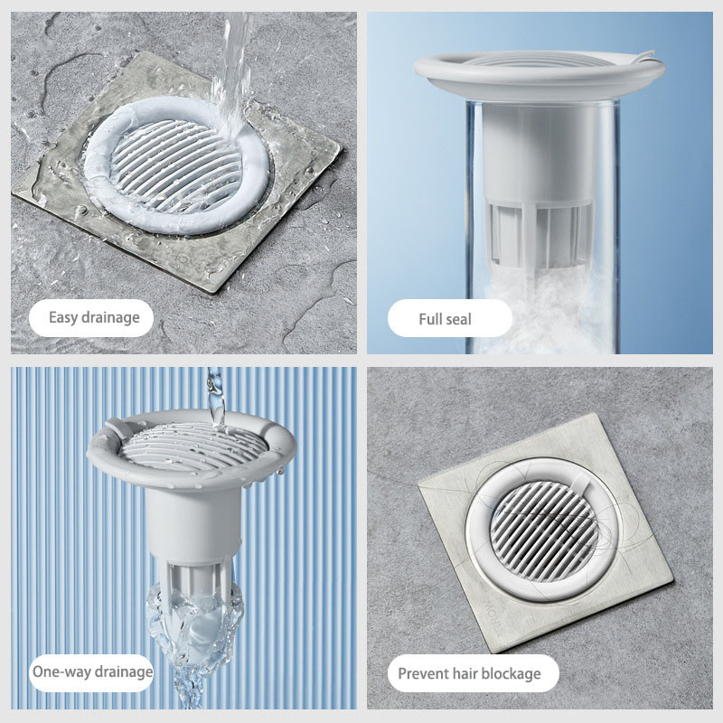 Душ за баня Подова цедка Подов канал Сърцевина на дренаж Предотвратяване на обратния поток Уловител за косми Филтър за коси Мивка Кухня Тапа за дезодорант