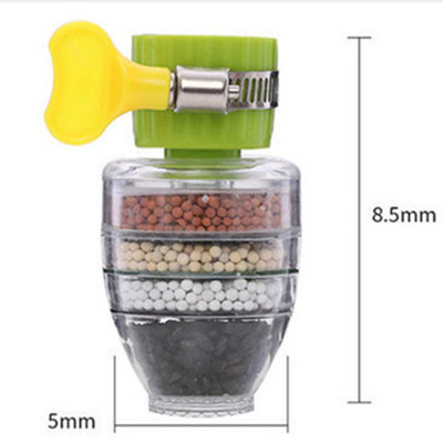 Шестслоен филтър за кран Пречиствател на вода домакински кухненски филтър за чешмяна вода Устойчив на пръски кран душ Кухненски аксесоари