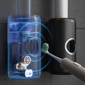 Монтиран на стена автоматичен дезинфектант за изстискване на паста за зъби UV дезинфекция Четка за зъби Дозатор за паста за зъби Поставка Аксесоари за баня