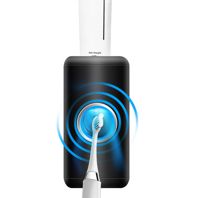 Монтиран на стена автоматичен дезинфектант за изстискване на паста за зъби UV дезинфекция Четка за зъби Дозатор за паста за зъби Поставка Аксесоари за баня