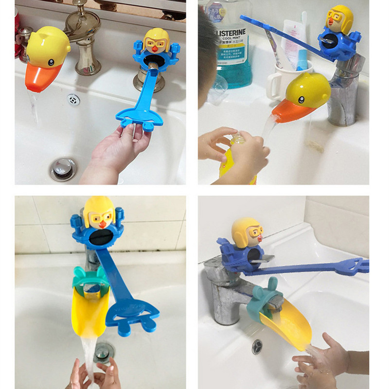 Удължител за кран Карикатура за деца Ръчно миене в баня Аксесоари за мивка Водопровод Устойчив на пръски Удобен за пране на бебета