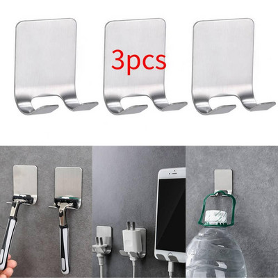 3бр. Кука за държач за бръснач Рафтове за бръснене Кука за стена за самобръсначка Самозалепваща се рафт за баня Поставка за аксесоари за баня Кука Инструмент