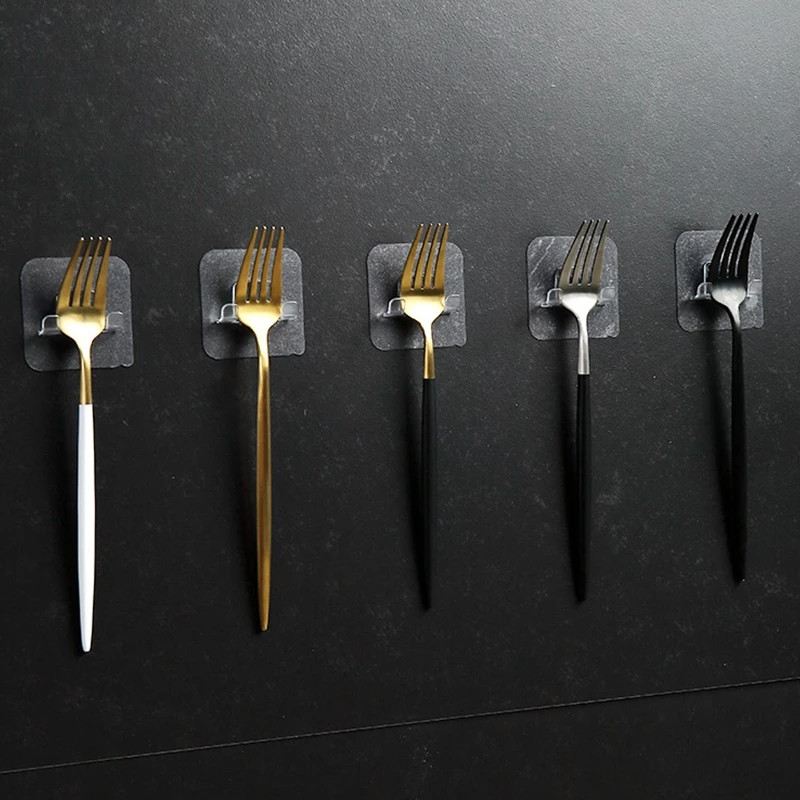 Прозрачен PVC материал Водоустойчив държач за бръснач Стенен без пробив Мъжка кука за съхранение на бръснач Кухня Аксесоари за съхранение на баня