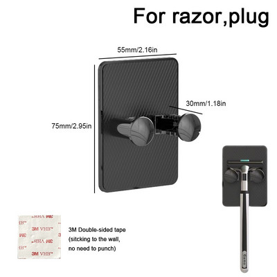 Ръчна стойка за съхранение на самобръсначки Държач за бръснач Кука за бръснач за баня ABS закачалка Поставка за стена за баня Щепсел Съхранение на четка