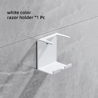 Държач за самобръсначка за бръснене без удар Мъжка самобръсначка Кука за съхранение Стенен рафт Баня Поставка за бръснач Кухненски щепсел Държач за контакт