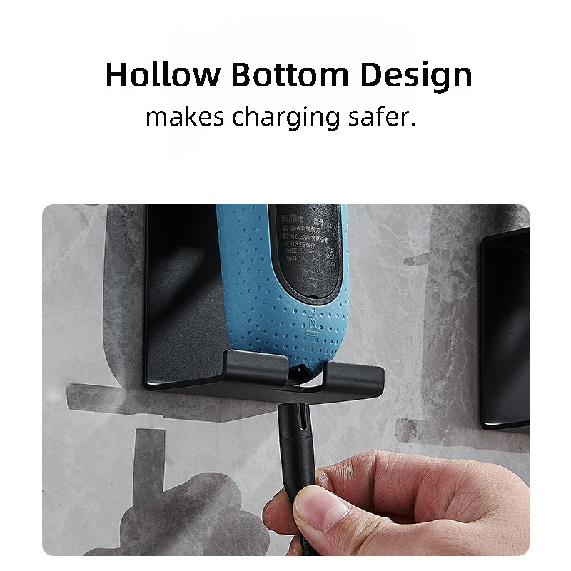 Държач за самобръсначка за бръснене без удар Мъжка самобръсначка Кука за съхранение Стенен рафт Баня Поставка за бръснач Кухненски щепсел Държач за контакт