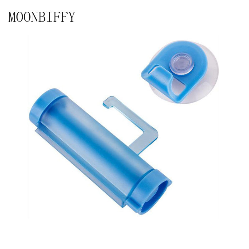 Седалка за паста за зъби Пластмасова подвижна тръба Изстисквачка Дозатор за паста за зъби Държач за смукател Тръба Висящ държач Инструмент за изстискване на баня