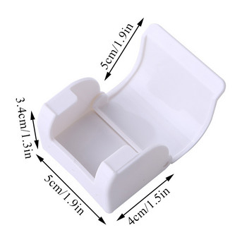 Прахоустойчива пластмасова кутия за държач за бръснач Вендуза за мъжки рафт за съхранение на самобръсначки Стенен комплект за баня Шапка за бръснач Поставка за самобръсначка