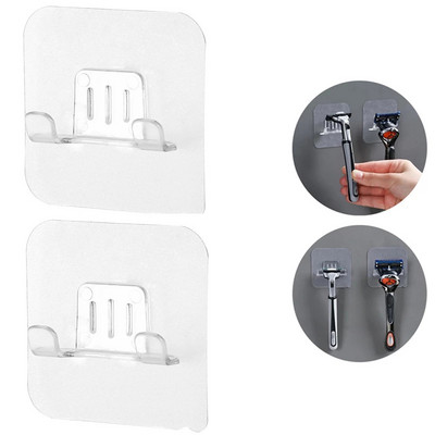 Punch Free Skustuvo stovo laikiklis laikymo kabliukas Vonios sieninis skutimosi skustuvas Lentynas laikiklis kabliukas Vonios tvarkyklės priedai