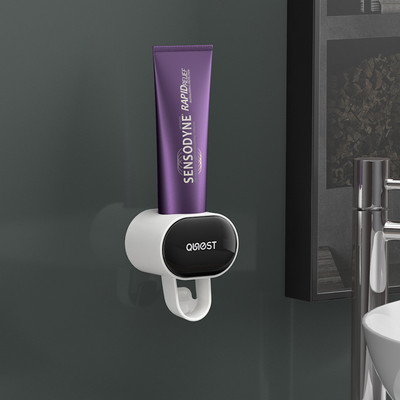 Автоматичен дозатор за паста за зъби Монтиране на стена Аксесоари за баня Водоустойчив Устойчив на прах Изстисквачка за паста за зъби Поставка за четка за зъби