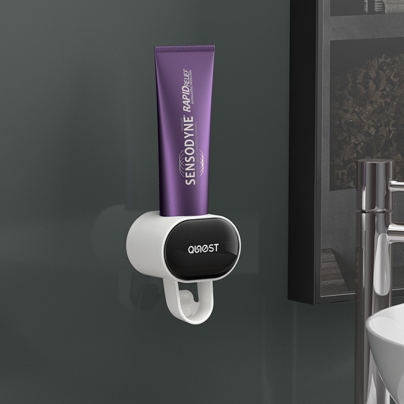 Автоматичен дозатор за паста за зъби Монтиране на стена Аксесоари за баня Водоустойчив Устойчив на прах Изстисквачка за паста за зъби Поставка за четка за зъби