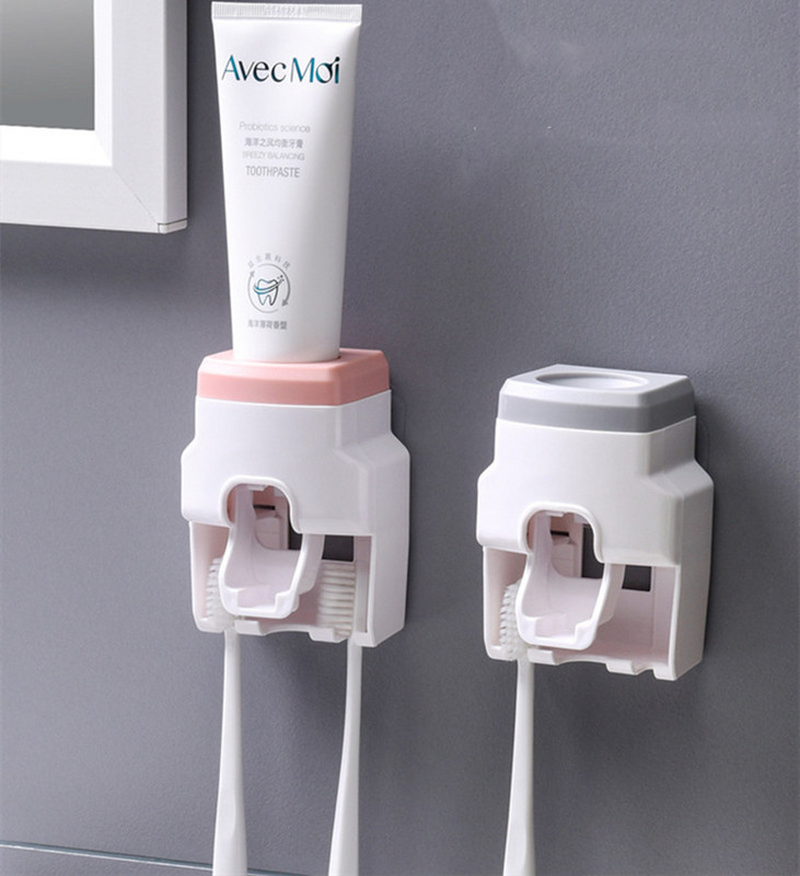 Автоматичен дозатор за паста за зъби Прахоустойчив държач за четка за зъби Стенен домашен мързелив изстисквач за паста за зъби Аксесоари за баня