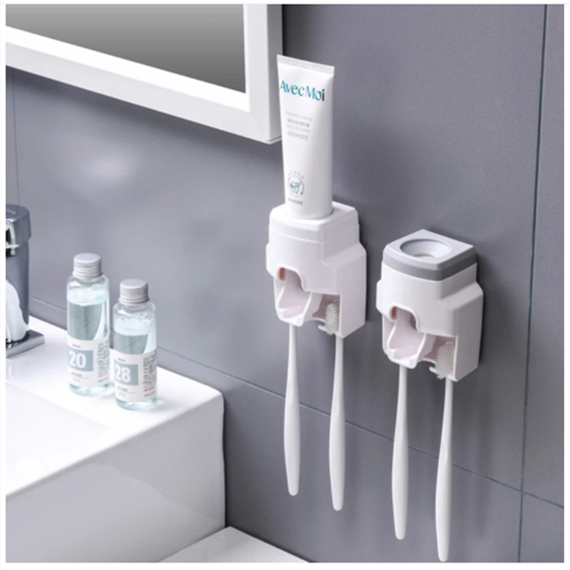 Автоматичен дозатор за паста за зъби Прахоустойчив държач за четка за зъби Стенен домашен мързелив изстисквач за паста за зъби Аксесоари за баня