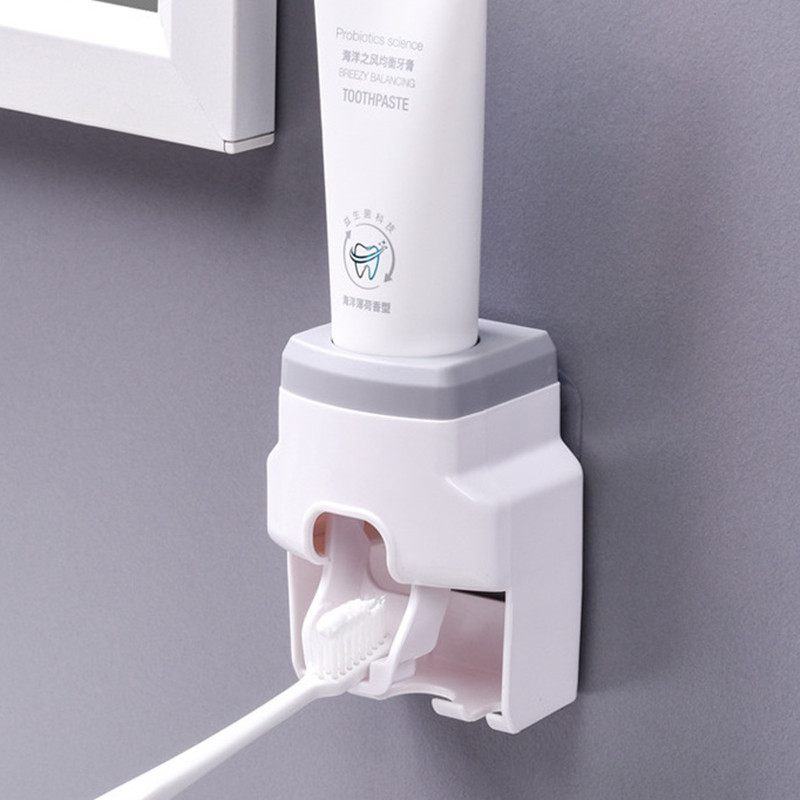 Автоматичен дозатор за паста за зъби Прахоустойчив държач за четка за зъби Стенен домашен мързелив изстисквач за паста за зъби Аксесоари за баня