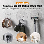 Държач за бръснач без перфорация Кука за съхранение Прозрачен PVC материал Водоустойчива кука за съхранение Кухненски органайзер за баня Аксесоари