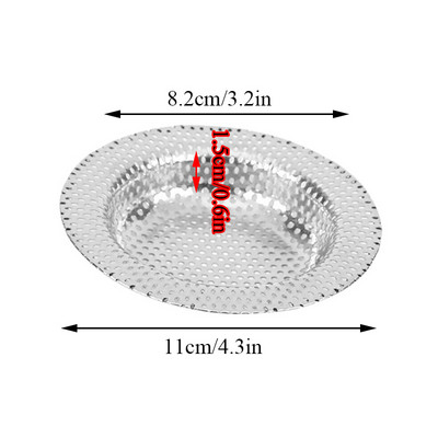 1PCS Филтър за кухненска мивка Мрежа от неръждаема стомана Цедка за мивка Филтър за цедка за мивка за баня Дренажна дупка Филтър Сифон Сифон за отпадъци