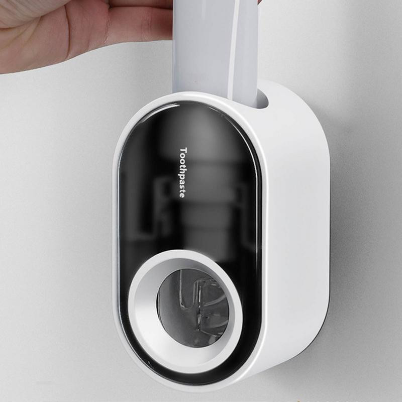 Изстисквачка за паста за зъби за монтиране на стена Видим автоматичен дозатор за паста за зъби с лепкава вендуза Душ Баня