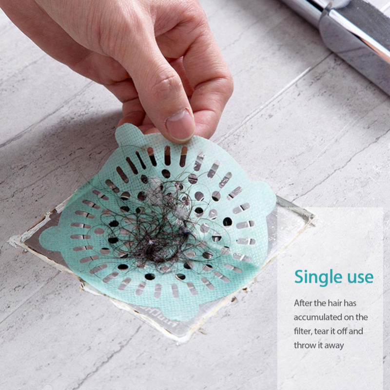 Филтър за мивка за еднократна употреба Стикери за оттичане на душ Канал за улавяне на косми Цедка Капак за подов оттичане Цедка против блокиране на косата Инструменти