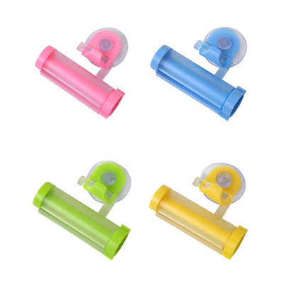 5 Color Rolling Tube Squeezer Dispenser Dispenser Sucker Holder Dental cream Bathroom Manual Αξεσουάρ διανομέα πιστολιού σύριγγας