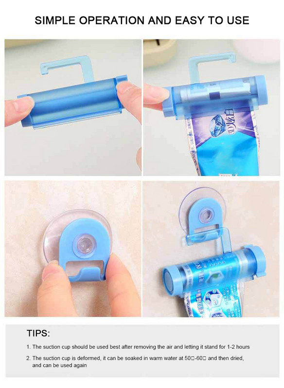 5 цветна търкаляща се туба Изстисквачка Дозатор за паста за зъби Държач за смукатели Стоматологичен крем Баня Ръчна спринцовка Пистолет Дозатор Аксесоари