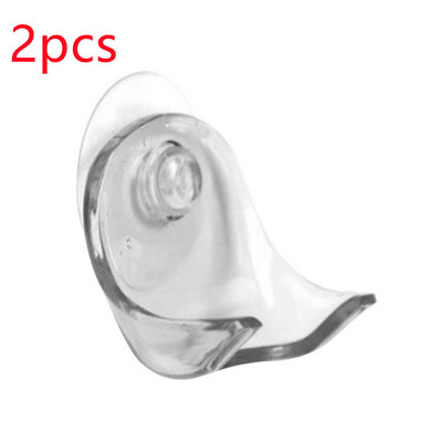 1/2 бр. Държач за бръснач Прозрачен син пластмасов Държач за вендуза за бръснач Закачалки Закачалка за кърпи Поставка за съхранение Аксесоари за баня