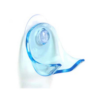 1/2 бр. Държач за бръснач Прозрачен син пластмасов Държач за вендуза за бръснач Закачалки Закачалка за кърпи Поставка за съхранение Аксесоари за баня