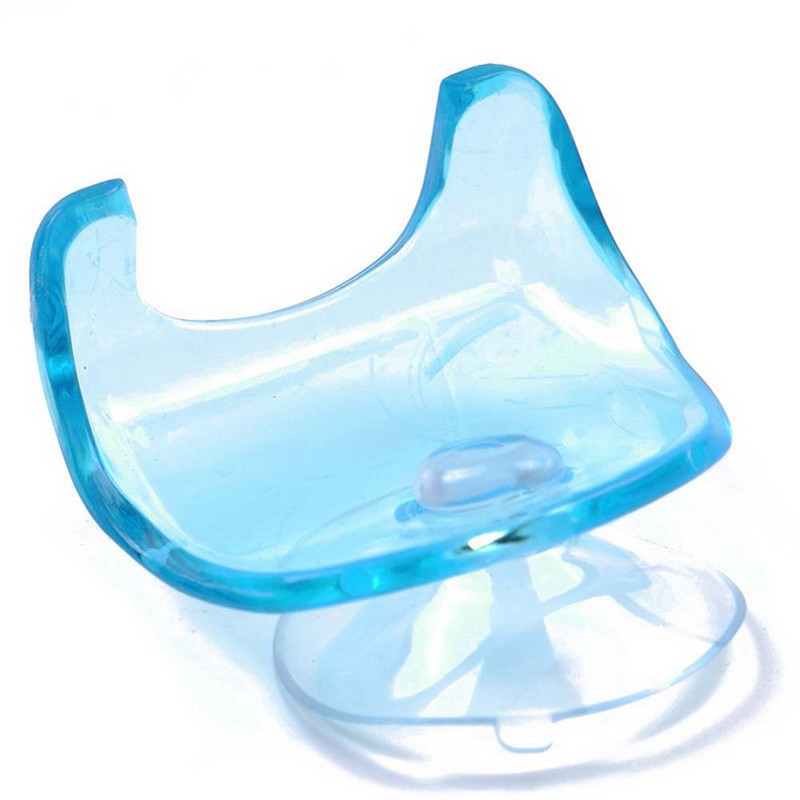 1/2 бр. Държач за бръснач Прозрачен син пластмасов Държач за вендуза за бръснач Закачалки Закачалка за кърпи Поставка за съхранение Аксесоари за баня