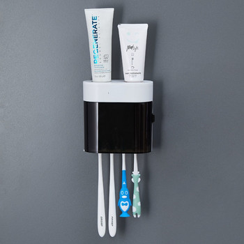Επιτοίχια αυτόματη οδοντόκρεμα Squeezer Toothpaste Dispenser Μαγνητική θήκη οδοντόβουρτσας Ράφι οδοντόκρεμας Αξεσουάρ μπάνιου