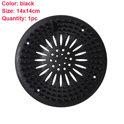 1PC Уловител за коса Силиконова запушалка за коса Уловител Капак за оттичане на душ с вендуза за вана за баня Кухненски аксесоари