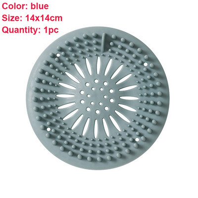 1PC Уловител за коса Силиконова запушалка за коса Уловител Капак за оттичане на душ с вендуза за вана за баня Кухненски аксесоари