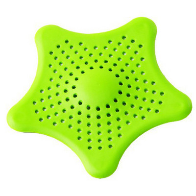 Filtru pentru chiuvetă din silicon pentru bucătărie Filtru pentru chiuvetă cu stea cu cinci colțuri Ventiță pentru baie Scurgeri de podea Duș anti-înfundare Filtru de canalizare pentru păr
