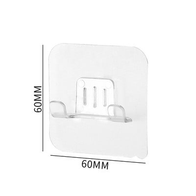 Skaidri PVC medžiaga vandeniui atsparus skustuvo laikiklis sieninis Punch Free Man skustuvo laikymo kabliukas Virtuvės ir vonios tvarkyklės priedai