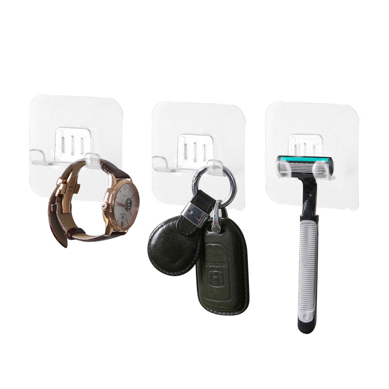 Skaidri PVC medžiaga vandeniui atsparus skustuvo laikiklis sieninis Punch Free Man skustuvo laikymo kabliukas Virtuvės ir vonios tvarkyklės priedai