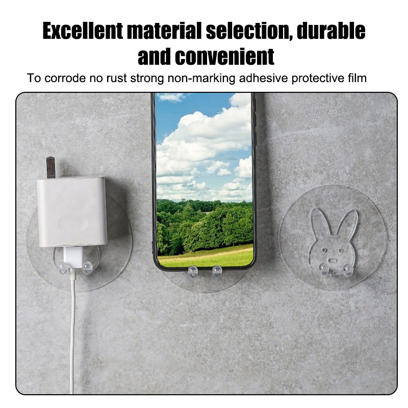 Skaidri PVC medžiaga vandeniui atsparus skustuvo laikiklis sieninis Punch Free Man skustuvo laikymo kabliukas Virtuvės ir vonios tvarkyklės priedai