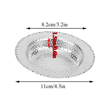 Подов дренаж от неръждаема стомана, мрежест филтър за душ мивка, филтър против запушване, уловител за косми за баня, издръжлив кухненски цедка за течове