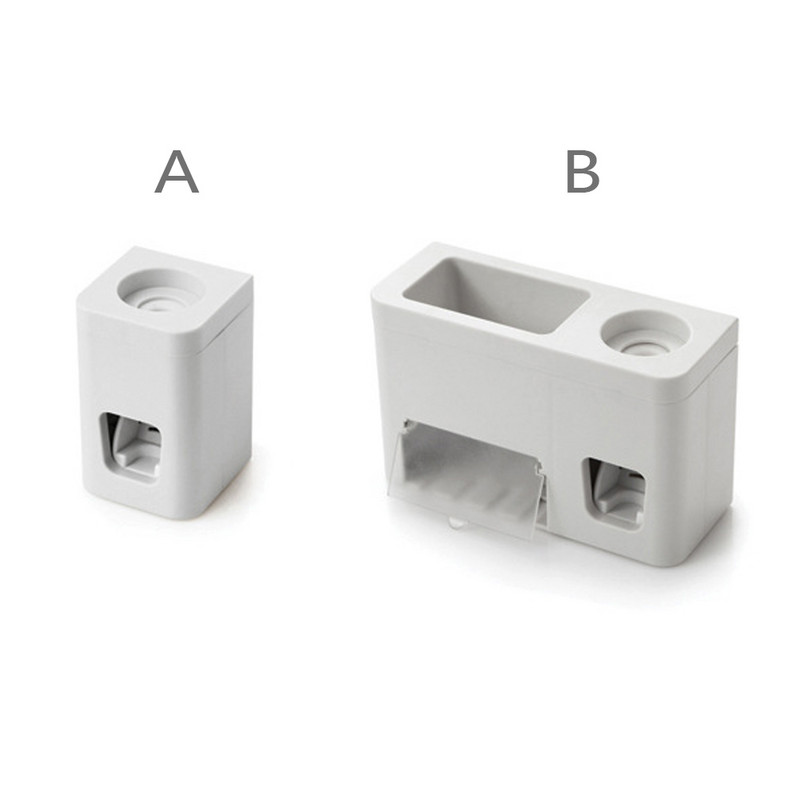 Държач за четка за зъби Автоматичен дозатор за паста за зъби Изстисквачка за паста за зъби 4 държача за четка за зъби Стойка за стенен монтаж Инструменти за баня
