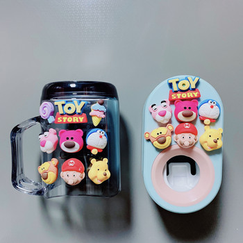 Cartoon Automatic Toothpaste Dispenser 3IN1 Θήκη οδοντόβουρτσας για παιδιά Cute Mouth Cup Squeezers Σετ αξεσουάρ μπάνιου Παιδικά