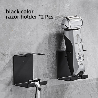 Držač za brijanje Zidni metalni stalak za električni brijač Držač za četkicu za zube Kupaonica Stalak za pribor za brijanje bez udarca Organizacija