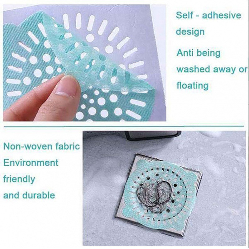 10 бр. за еднократна употреба Канализационен канал за баня Филтър за мивка Дренаж Уловител за коса Цедка Капак за подов канал Кухня Почистване на косата за баня