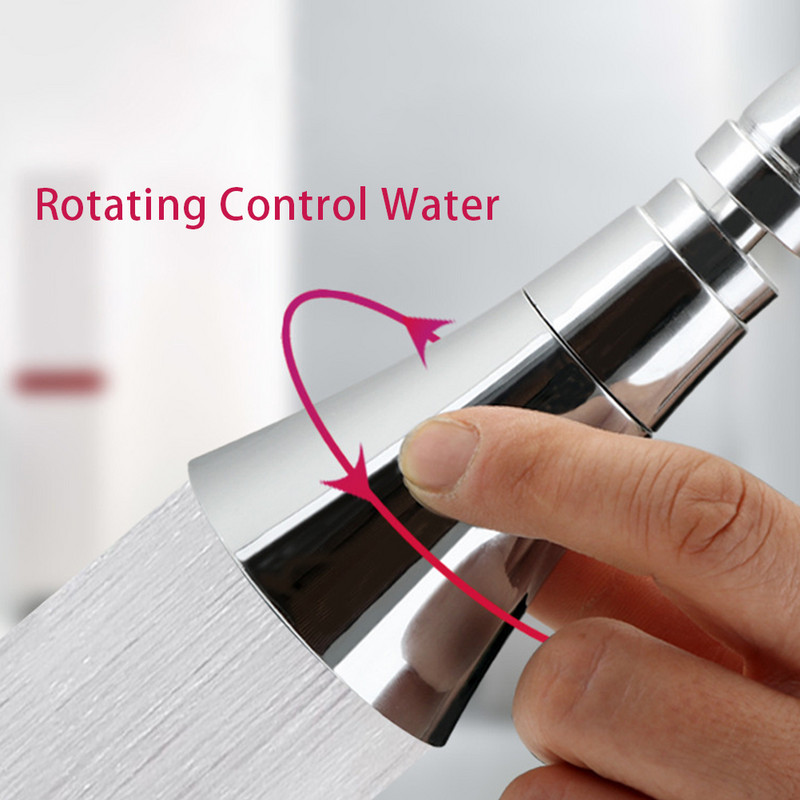 Въртящ се на 360° удължител за аератор на крана Многофункционален удължителен аератор на крана Адаптер за дюза за душ с регулируема кран глава