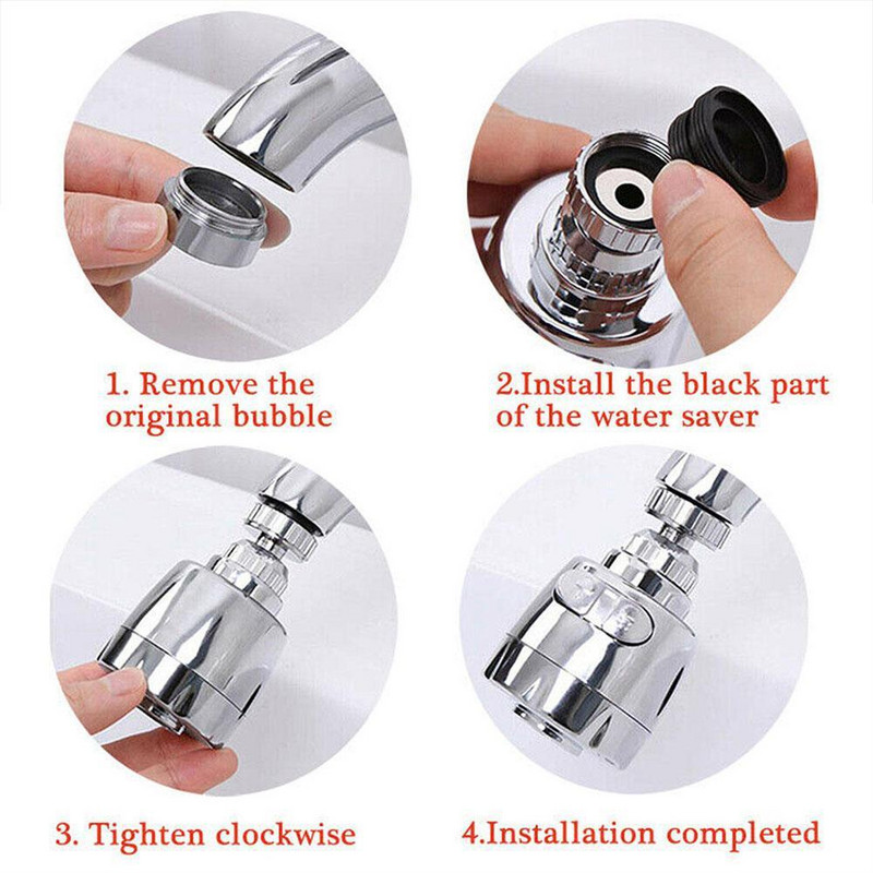 Mlaznica s mjehurićima za uštedu vode, zakretna visokotlačna kuhinjska slavina za 360°, nastavak za filtar, adapter za mlaznicu za pjenastu slavinu