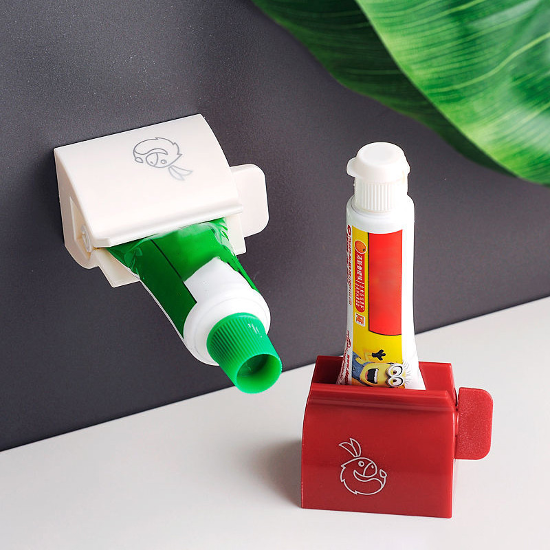 Изстисквачка за паста за зъби без пробиване Стойка за четки за зъби Детска дозатор за паста за зъби Стенен преса за продукти за грижа за кожата