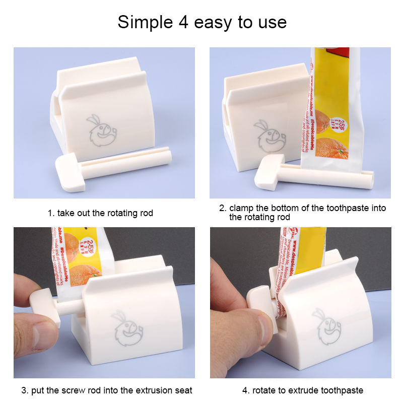 Изстисквачка за паста за зъби без пробиване Стойка за четки за зъби Детска дозатор за паста за зъби Стенен преса за продукти за грижа за кожата
